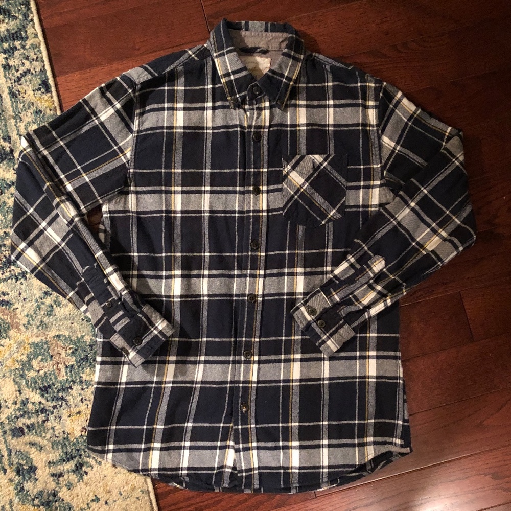 Men's Flannel Shirt Long Sleeve Small